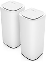 Linksys Velop Pro 7 Mesh WiFi 7 System MBE7002 — когнитивный Mesh-маршрутизатор с тремя диапазонами и скоростью более 10 Гбит/с — покрытие всего дома площадью до 550 кв. м. — подключение 400 устройств — 2 шт. в упаковке 1000002178