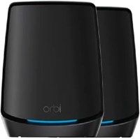 Netgear RBK862SB Orbi Tri-Band WiFi 6 Mesh System AX6000 6 Гбит/с 10-гигабитный портовый маршрутизатор + спутник с годовой гарантией NETGEAR Armor в комплекте - черный 1000002186