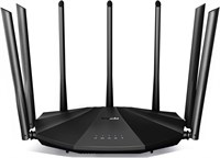 Маршрутизатор Tenda AC23 AC2100 WiFi — двухдиапазонный гигабитный беспроводной (до 2033 Мбит/с), покрытие 1400 кв. футов для большого дома, родительский контроль, 4X4 MU-MIMO, 7 внешних антенн 6 дБи, совместимость с Alexa 1000002314