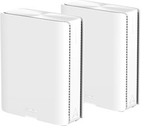 Маршрутизатор ASUS ZenWiFi BQ16 Tri-Band Mesh Wi-Fi 7 System, поддержка AiMesh с улучшенной на основе искусственного интеллекта передачей данных на частоте 5 ГГц, скорость до 11529 Мбит/с, два порта 10G, покрытие до 8000 кв. футов - белый 1000002324