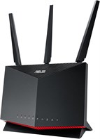 ASUS RT-AX86U (AX5700) Двухдиапазонный игровой маршрутизатор WiFi 6 с возможностью расширения, порт 2,5 ГГц, режим мобильных игр, переадресация портов, сетевая безопасность без подписки, Instant Guard, VPN, совместимость с AiMesh 1000002338