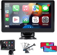 7-дюймовый беспроводной Apple CarPlay и портативный экран Android Auto — автомобильная стереосистема с сенсорным экраном 1080P с Bluetooth, голосовым управлением, картами навигации, AUX, TF-картой, Mirror Link — для автомобилей, внедорожников и грузовиков 1000002455