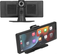 Cryfokt Wireless 10.26 Car Stereo Voice Control CarPlay Radio с AHD 1080p Camera для всех транспортных средств, Яркий сенсорный дисплей Автомобильный мультимедийный проигрыватель Навигационная система 1000002477