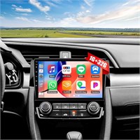 SIXWIN Android 13 автомобильная стереосистема для Honda Civic 2016 2017 2018 2019 2020 с беспроводной Apple CarPlay Android Auto 1G+32G 9-дюймовый сенсорный экран Bluetooth GPS навигация WiFi HiFi FM заводская резервная камера микрофон 1000002523