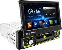 Fabrik Android плеер автомобильный стерео однодиновый 7-дюймовый складной и выдвижной сенсорный экран автомобильный радиоприемник в приборной панели головное устройство с WiFi BT Gps Youtube Netflix USB FM радио (2+32 ГБ) 1000002568