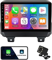 Автомобильная стереосистема Android для Jeep Wrangler JL Gladiator JT 2018-2021 4 ГБ ОЗУ 64 ГБ ПЗУ 9-дюймовый MirrorLink WiFi BT, сенсорный экран IPS с камерой AHD в комплекте (4+64G с Apple Carplay) 1000002621