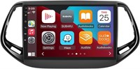Автомобильная стереосистема Devand Android для Jeep Patriot Compass Radio 2017-2019, 6 ГБ ОЗУ, 128 ГБ ПЗУ, 9-дюймовый дисплей с поддержкой SIM-карты, MirrorLink WiFi BT, сенсорный экран IPS с камерой AHD (6+128 ГБ с Apple Carplay) 1000002644