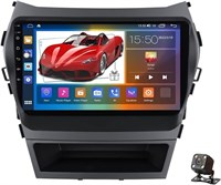 Автомобильная стереосистема Android для HYUNDAI IX45 SANTA FE 2013-2017 6 ГБ ОЗУ 128 ГБ ПЗУ Поддержка SIM-карты, Mirror-Link Wi-Fi BT, радио GPS навигатор, 9-дюймовый сенсорный IPS-экран с камерой заднего вида (6+128G с Apple Carplay) 1000002676