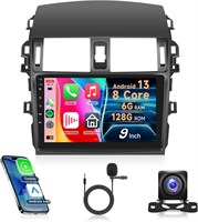 Автомобильная стереосистема Rimoody 4G 64G Android для Toyota Corolla 2009-2013 с беспроводным Apple Carplay и Android Auto, 9-дюймовый 8-ядерный радиоприемник Bluetooth FM/AM/RDS WiFi GPS DSP Voice Assistant + камера заднего вида 1000002694
