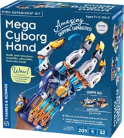 Thames & Kosmos Mega Cyborg Hand STEM Experiment Kit | Создайте свой собственный ГИГАНТСКИЙ гидравлический инструмент Удивительные возможности захвата Регулируется для разных размеров Изучите пневматические системы 1000002724