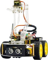 KEYESTUDIO 4WD Bluetooth Smart Car Robot Arm Building Starter Kit для Arduino? For Uno R3 Programmable Robotics Codeing Kit DIY Set for Student Adults 15+ 1000002763