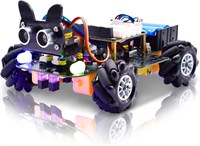 KEYESTUDIO Microbit 4WD Mecanum Robot Car Kit для Micro:bit v2 (не входит в комплект) - новый прочный автомобиль для детей, графический Makecode Python Code, программируемый своими руками для взрослых и подростков STEM-образование 1000002767