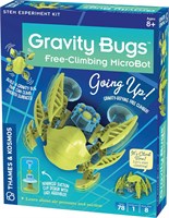 Thames & Kosmos Gravity Bugs Free-Climbing MicroBot | Постройте роботизированного жука, ползающего по стенам | Изучите уроки STEM по давлению воздуха и всасыванию | Практический набор для конструирования по физике и инжинирингу, синий 1000002770