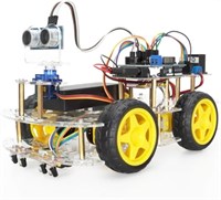 Комплект Sparetronic Robot Car — совместимый с Arduino UNO R3 (MEGA328P), управление по Bluetooth | Комплект для самостоятельного обучения робототехнике и программированию с USB-кабелем | Идеально подходит для новичков и профессионалов 1000002775