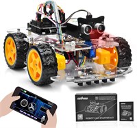 Стартовый набор OSOYOO Robot Car для Arduino | Приложение STEM с дистанционным управлением Образовательная моторизованная робототехника для строительства Программирование Обучение кодированию | IOT Механическое кодирование своими руками для подростков и в 1000002776