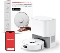 Робот-пылесос SwitchBot K10+ Pro с функцией самоочистки в течение 90 дней, бесшумный, мини-робот-пылесос с высокой мощностью всасывания, функцией предотвращения спутывания волос, поддержкой Matter/Alexa/Siri, Wi-Fi 2,4 ГГц 1000002777