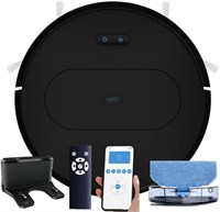 Робот-пылесос со шваброй, 3600 Па, автоматический самозаряжающийся робот-пылесос, 2 в 1, робот-пылесос для мытья полов с резервуаром для воды и мусорным контейнером, самозаряжающийся, тонкий, с сильной силой всасывания, идеально подходит для твердых полов 1000002779