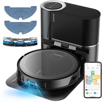 Робот-пылесос Proscenic X1 со шваброй, 3000 Па, встроенной навигацией LiDAR, технологией самоопорожнения пылесборника объемом 2,5 л, приложением и управлением Alexa для уборки шерсти домашних животных/пыли/твердых полов/ковров с низким ворсом 1000002799