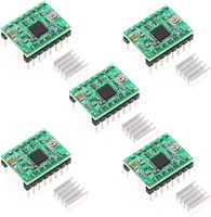 Madifei AE 5PCS A4988 шаговый двигатель привод с радиатором для станков с ЧПУ или робототехники (A4988 зеленый) 1000002812