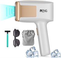 Peng General Laser Hair Removal, устройство для удаления волос с функцией безболезненного ухода с помощью ледяного охлаждения для женщин и мужчин, IPL-устройство для удаления волос 999 999 вспышек для лица, подмышек, ног, рук, линии бикини (белый) 1000002907