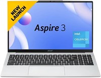 Ноутбук Acer Aspire 3 с 15,6-дюймовым дисплеем FHD IPS с антибликовым покрытием, процессором Celeron® N4500, 8 ГБ ОЗУ, твердотельным накопителем на 512 ГБ, интегрированной графикой Intel UHD, Eng Arb, W11 Pro, серебристый 1000002939