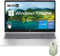 Ноутбук HP 15,6" HD с сенсорным экраном, Intel Core i5-1235U, 16 ГБ ОЗУ, 1 ТБ PCIe SSD, веб-камера, HDMI, цифровая клавиатура, Wi-Fi 6, Windows 11 Home, серебристый, в комплекте с беспроводной мышью Thunderobot ML101 1000002946