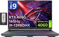 Игровой ноутбук ASUS ROG Strix G16 16", 165 Гц FHD, Intel i9-13980HX, 64 ГБ DDR5, 2 ТБ SSD, NVIDIA GeForce RTX 4060 8 ГБ, клавиатура с подсветкой, HD веб-камера, Wi-Fi 6E, серый, Win 11 Pro, док-станция на 256 ГБ 1000003022