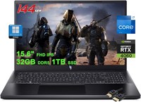 Игровой ноутбук acer Nitro V 15 | 15,6-дюймовый FHD IPS 144 Гц | 10-ядерный процессор Intel i7-13620H | 32 ГБ DDR5 1 ТБ SSD | GeForce RTX 4060 | Подсветка USB-C Win11Pro с аксессуаром DLCA 1000003081