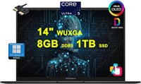 Ноутбук ASUS Zenbook 14 OLED AI | 14-дюймовый сенсорный экран WUXGA OLED 550 нит 100% DCI-P3 | Intel 14-ядерный Ultra 5 125H | 8 ГБ DDR5 1 ТБ SSD с подсветкой Thunderbolt Harman/kardon Win11Pro с аксессуаром DLCA 1000003134