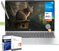 Ноутбук HP Business Laptop с сенсорным экраном LED 15,6", 10-ядерный процессор Intel i5-1235U 12-го поколения (до 4,4 ГГц), 32 ГБ ОЗУ, твердотельный накопитель PCIe емкостью 1 ТБ, бесплатный Microsoft Office, цифровая клавиатура, Wi-Fi 6E, Windows 11 Pro, 1000003155