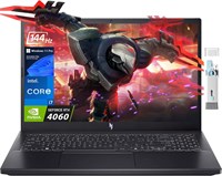 Игровой ноутбук acer 2024 Nitro V 15, 15,6-дюймовый дисплей FHD 144 Гц IPS, процессор Intel i7-13620H 13-го поколения до 4,90 ГГц, GeForce RTX 4060, 64 ГБ DDR5, твердотельный накопитель 1 ТБ, клавиатура с подсветкой, Wi-Fi 6, Windows 11 Pro, с функцией Br 1000003163