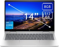 Ноутбук HP Tuners Envy X360 14-es1013dx с 14-дюймовым сенсорным дисплеем FHD IPS, процессором Intel Core 5-120U, 8 ГБ ОЗУ, твердотельным накопителем 512 ГБ, графикой Intel Iris Xe, Windows 11, сканером отпечатков пальцев, серебристым цветом на английском  1000003194