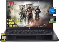 Игровой ноутбук acer Nitro V 15 15,6" FHD IPS 144 Гц Intel 10-ядерный i7-13620H 32 ГБ ОЗУ 1 ТБ SSD GeForce RTX 4060 с подсветкой USB-C Win11 с аксессуаром ICP 1000003235