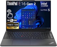 Lenovo ThinkPad E16 Gen 2, FHD+ 16", сенсорный экран, Intel Ultra 5-125U (Beats i7-1355U), 16 ГБ ОЗУ, 512 ГБ NVMe, FPR, клавиатура с подсветкой, WiFi 6E + BT, RJ-45, веб-камера FHD, Win 11 Pro, бизнес-ноутбук с искусственным интеллектом 1000003248