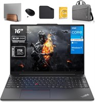 Ноутбук Lenovo Business ThinkPad E16 Gen 1–13-го поколения Intel i5-13420H, 16 ГБ ОЗУ, 1 ТБ SSD, Win 11 Pro (включает вертикальную подставку для ноутбука 1st Wave + сумку + беспроводную мышь + антивирус + коврик для мыши) 1000003266