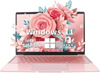 UDKED 14-дюймовый ноутбук, 6 ГБ ОЗУ SSD Windows 11 Ultrabook, 1920 x 1080 пикселей, ноутбуки Intel Celeron J4105 (до 2,5 ГГц), двойной Wi-Fi, 2 x USB 3.0 (розовое золото, 512 ГБ SSD) 1000003276