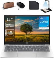 Ноутбук HP 14 дюймов — Intel i5-1335U 13-го поколения, 24 ГБ ОЗУ, 1 ТБ SSD, Windows 11 Pro (включает портативный сканер документов 1st Wave + подставку для ноутбука 1st Wave + беспроводную мышь + коврик для мыши) EP0122NIA 1000003323