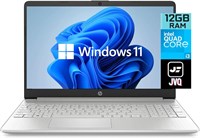 Новейший ноутбук HP с 15,6-дюймовым HD-экраном, четырехъядерный процессор Intel i3-1125G4 11-го поколения (до 3,7 ГГц, лучше i5-10210U), 12 ГБ ОЗУ, твердотельный накопитель PCIe емкостью 256 ГБ, веб-камера, Bluetooth, Wi-Fi, HDMI, USB-C, Win 11, серебрист 1000003340