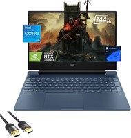 Игровой ноутбук HP Victus, дисплей FHD 15,6", 8-ядерный процессор i5 12450H 12-го поколения (до 4,40 ГГц), GeForce RTX 3050, 64 ГБ ОЗУ, 2 ТБ PCle 4.0, клавиатура с подсветкой, WiFi 6, RJ45, USB-C, кабель HDMI PDG, Win 11 Pro 1000003359