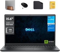 Ноутбук для бизнеса DELL Vostro 3520, процессор Intel i3-1215U 12-го поколения, ОЗУ 24 ГБ, твердотельный накопитель 1 ТБ, Windows 11 Pro (включает подставку для ноутбука 1-й волны + беспроводную мышь + коврик для мыши + антивирус) 1000003390
