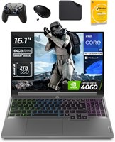 Игровой ноутбук Lenovo Legion 5 16IRX9 — Intel i9-14900HX 14-го поколения, 64 ГБ оперативной памяти DDR5, 2 ТБ SSD, 16,1" 165 Гц, графика RTX 4060 8 ГБ, Win11 Pro (включая контроллер 1st Wave + мышь + коврик для мыши + антивирус) 1000003447