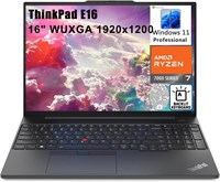 Lenovo ThinkPad E16 16" FHD+ бизнес-ноутбук, AMD Octa-Core Ryzen 7 7730U (Beat i7-1355U), 40 ГБ DDR4 RAM, 2 ТБ PCIe SSD, WiFi6, клавиатура с подсветкой, сканер отпечатков пальцев, Windows 11 Pro, ventear 1000003476