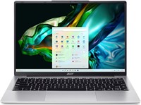 Ноутбук Acer Aspire Lite AL14 с процессором Intel Core i3-N300 13-го поколения, восемь ядер до 3,8 ГГц/8 ГБ оперативной памяти DDR5/512 ГБ SSD-накопителя/графикой Intel UHD/14-дюймовым дисплеем WUXGA IPS SlimBezel/Win 11 Home/Pure Silver 1000003492