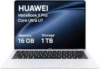 Ноутбук HUAWEI MateBook X Pro Core Ultra, сверхлегкий металлический корпус весом 980 г, процессор Intel® Core™ Ultra 7, 14,2-дюймовый гибкий OLED-дисплей Real Color Touch HUAWEI 3.1K, 16 ГБ + 1 ТБ, белый + FOC 1000003503