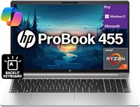 Оригинальный ноутбук HP ProBook 455 G10 для бизнеса 15,6", AMD Ryzen 7 7730U FHD-дисплей (Beats i7-1255U), 16 ГБ ОЗУ, 512 ГБ NVMe, HD-веб-камера, Wi-Fi 6E, RJ-45, HDMI, USB-C, клавиатура 1000003554