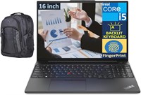 Ноутбук Lenovo ThinkPad E16 для дома и бизнеса (Intel i5-1335U 10-ядерный, 16,0-дюймовый 60-Гц широкоэкранный UXGA (1920x1200), Intel Iris Xe, 16 ГБ ОЗУ, 512 ГБ M.2 2242 PCIe SSD, Win 11 Pro (обновленная) 1000003575