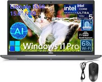 Ноутбук Dell Latitude 5550 15 15,6-дюймовый FHD для бизнеса с искусственным интеллектом, процессор Intel Ultra 5 125U (Beat i7-1355U), 16 ГБ оперативной памяти DDR5, твердотельный накопитель 512 ГБ, WiFi 6, Bluetooth 5.3, клавиатура с подсветкой, сканер о 1000003607