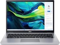 Ноутбук Acer Aspire Go AG14 13-го поколения Intel Core i7-13620H 10 ядер до 4,9 ГГц/16 ГБ DDR5 RAM/1 ТБ SSD Storage/графика Intel Iris XE/14-дюймовый WUXGA IPS дисплей/Win 11 Home/WiFi-6//Pure Silver 1000003627