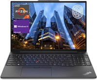 Ноутбук LENOVO ThinkPad E16 Gen 1 для бизнеса, дисплей 16 дюймов FHD+, процессор AMD Ryzen 7 7730U, 40 ГБ ОЗУ, твердотельный накопитель 1 ТБ, клавиатура с подсветкой, сканер отпечатков пальцев, HDMI, RJ-45, Wi-Fi 6, Windows 11 Pro, черный 1000003629