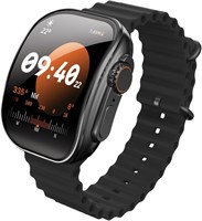 Смарт-часы Moxedo Curve Chat GPT AI Assistant, совместимые с Android и iOS, с 2,01-дюймовым дисплеем Super AMOLED, вызовами по Bluetooth, беспроводной зарядкой, водонепроницаемостью IP68, трекером здоровья и фитнеса (черный) 1000003746